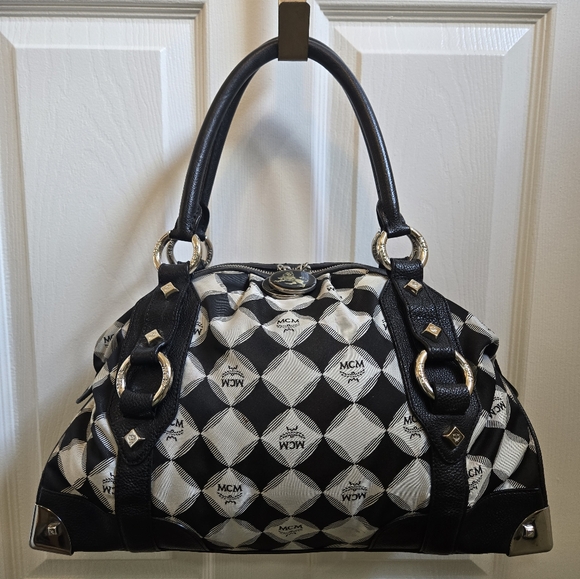 MCM BLACK AND GREY TOTE/HAND BAG-AUTHENTIC - Picture 7 of 16